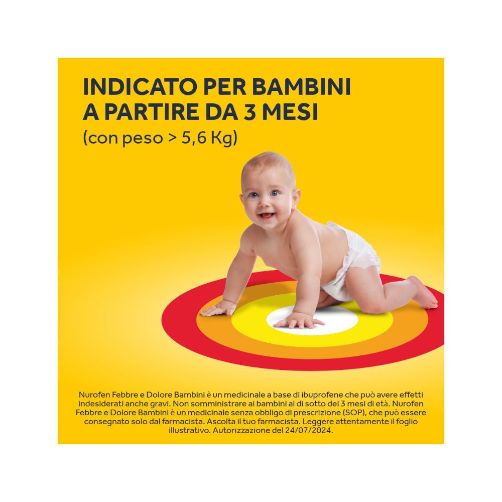 Nurofen Febbre Dolore Bambini 100mg/5ml Fragola 150ml-23