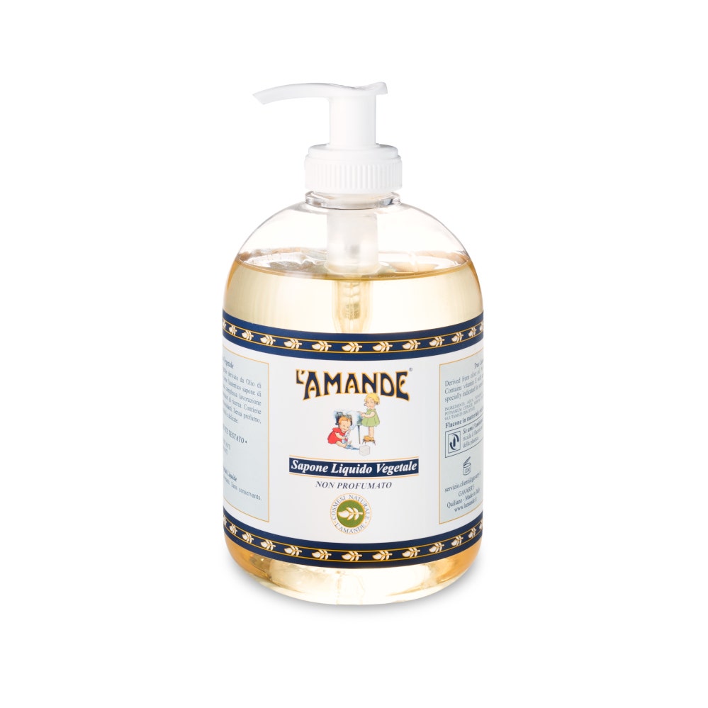 L'Amande Sapone Liquido Vegetale Senza Profumo 500ml  - 3