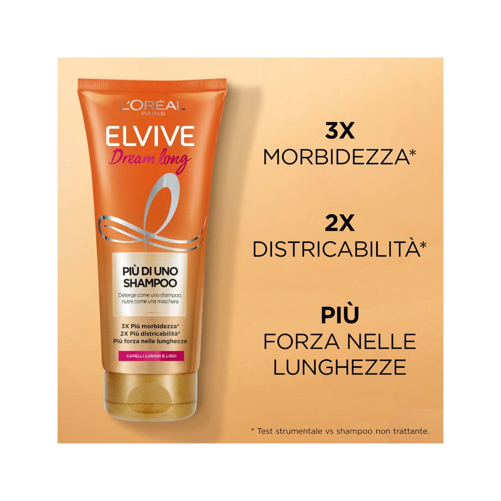 L'Oréal Paris Elvive Più Di Uno Shampoo Dream Long Shampoo Nutriente Capelli Lunghi/Lisci 200ml-3