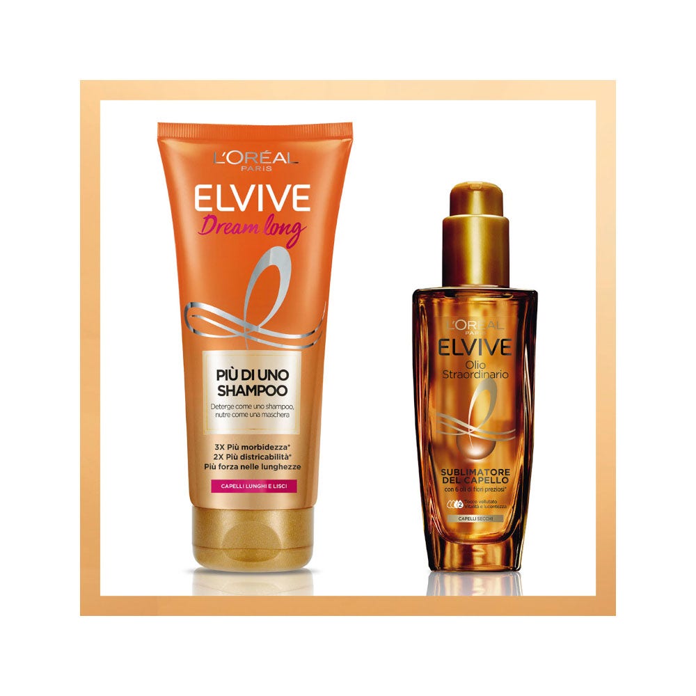 L'Oréal Paris Elvive Più Di Uno Shampoo Dream Long Shampoo Nutriente Capelli Lunghi/Lisci 200ml-7