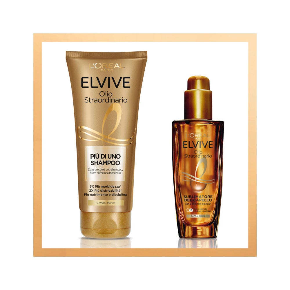L'Oréal Paris Elvive Più Di Uno Shampoo Olio Straordinario Shampoo Nutriente Capelli Secchi 200ml-7