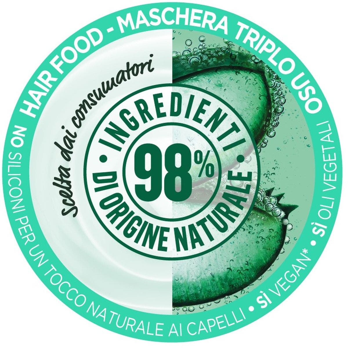 Garnier Fructis Hair Food Maschera Idratante Formula Vegana Aloe 390 ml - 2