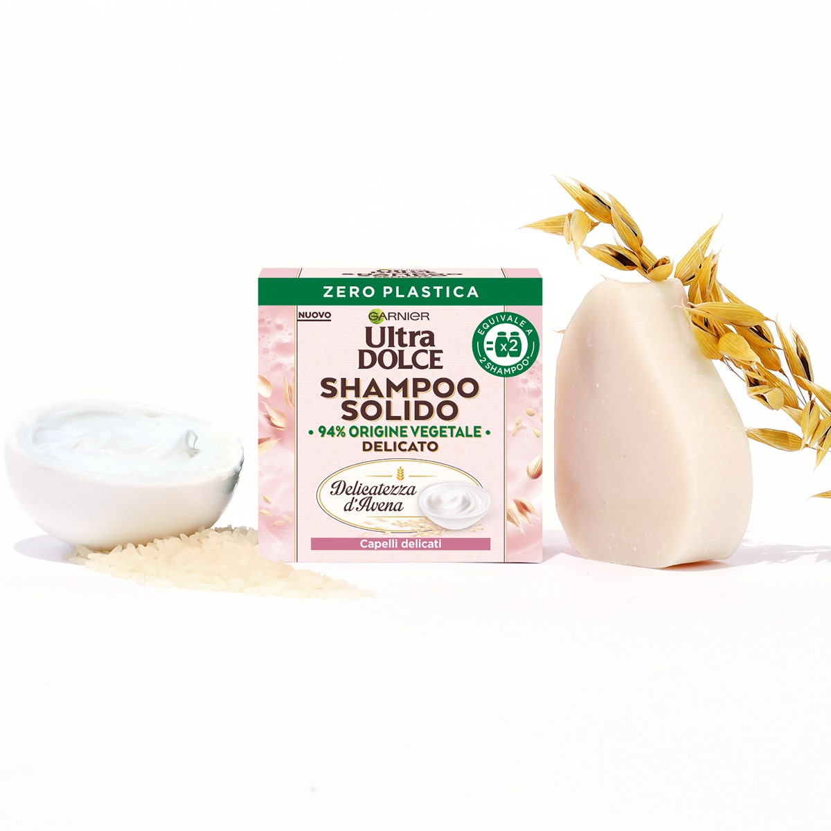 Garnier Ultra Dolce Shampoo Solido Delicato Avena/Crema Di Riso 60g - 4