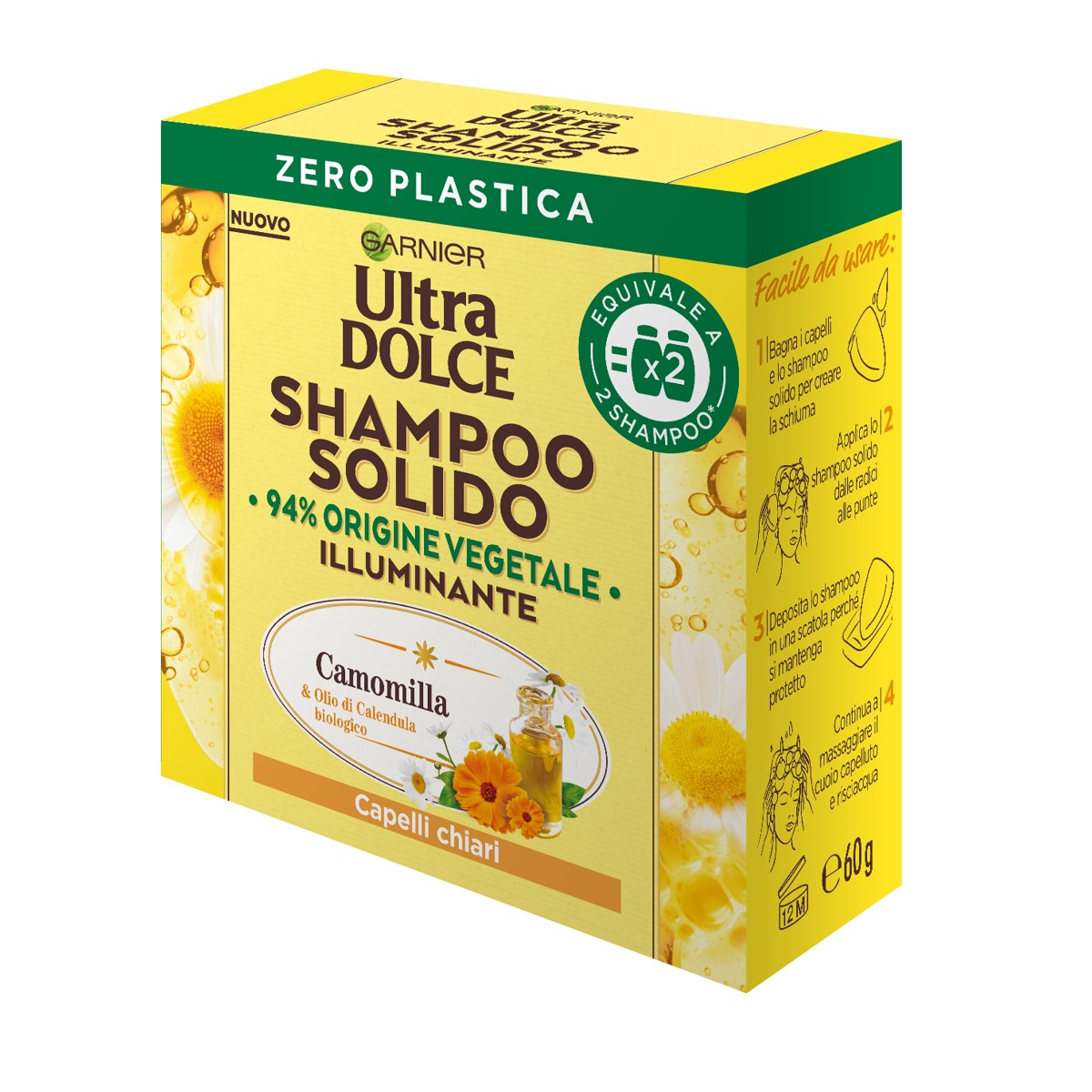 Garnier Ultra Dolce Shampoo Solido Illuminante Camomilla/ Miele 60g - 1