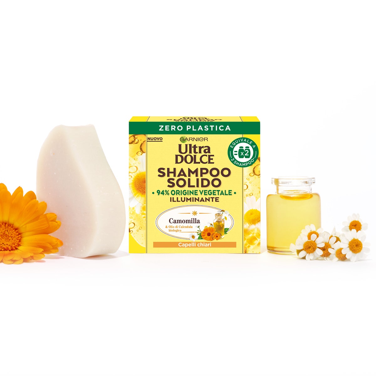 Garnier Ultra Dolce Shampoo Solido Illuminante Camomilla/ Miele 60g - 4