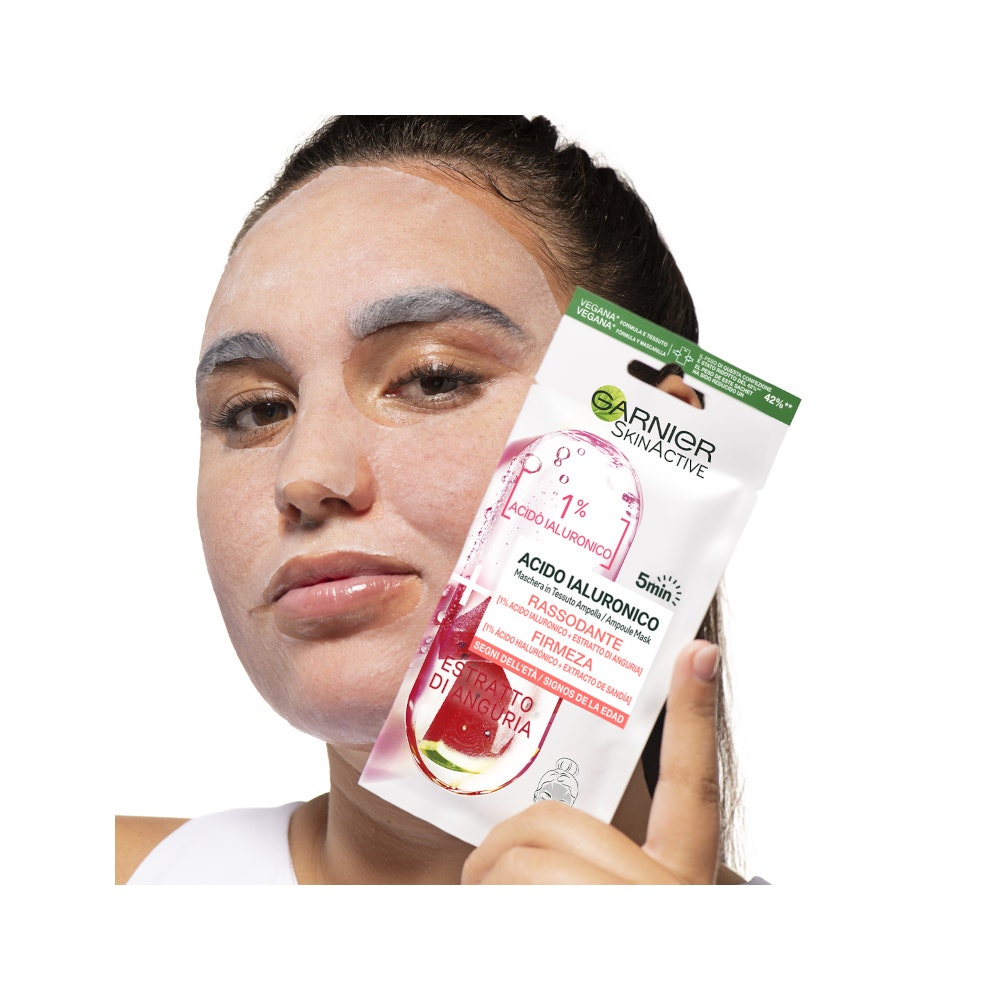 Garnier Maschera In Tessuto Ampolla Rassodante Estratto Di Anguria/Acido Ialuronico 15g-6