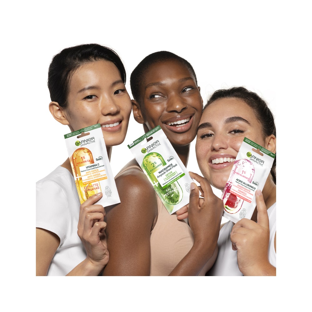 Garnier Maschera In Tessuto Ampolla Rassodante Estratto Di Anguria/Acido Ialuronico 15g-9
