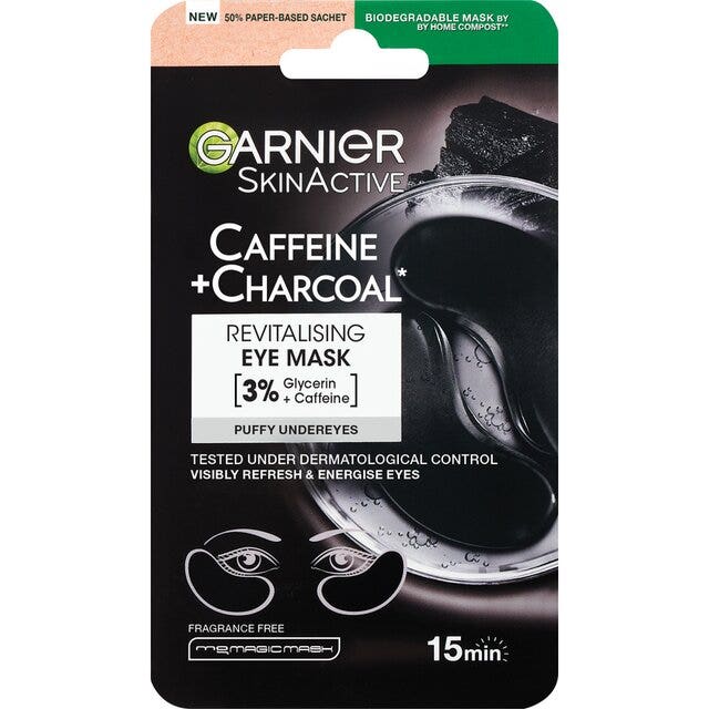 Garnier SkinActive Caffeine E Charcoal Patch Maschera Occhi-1