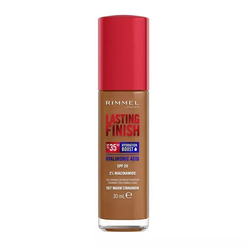 Rimmel Fondotinta Lasting Finish 35h Con Acido Ialuronico 507 Warm Cinnamon 30ml-1