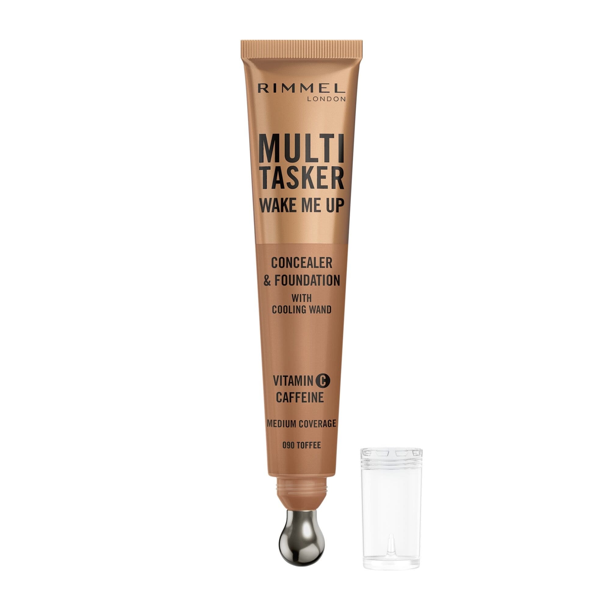 Rimmel Multi-tasker Wake Me Up Correttore & Fondotinta Formula Vegana 090 Toffee 20ml-2