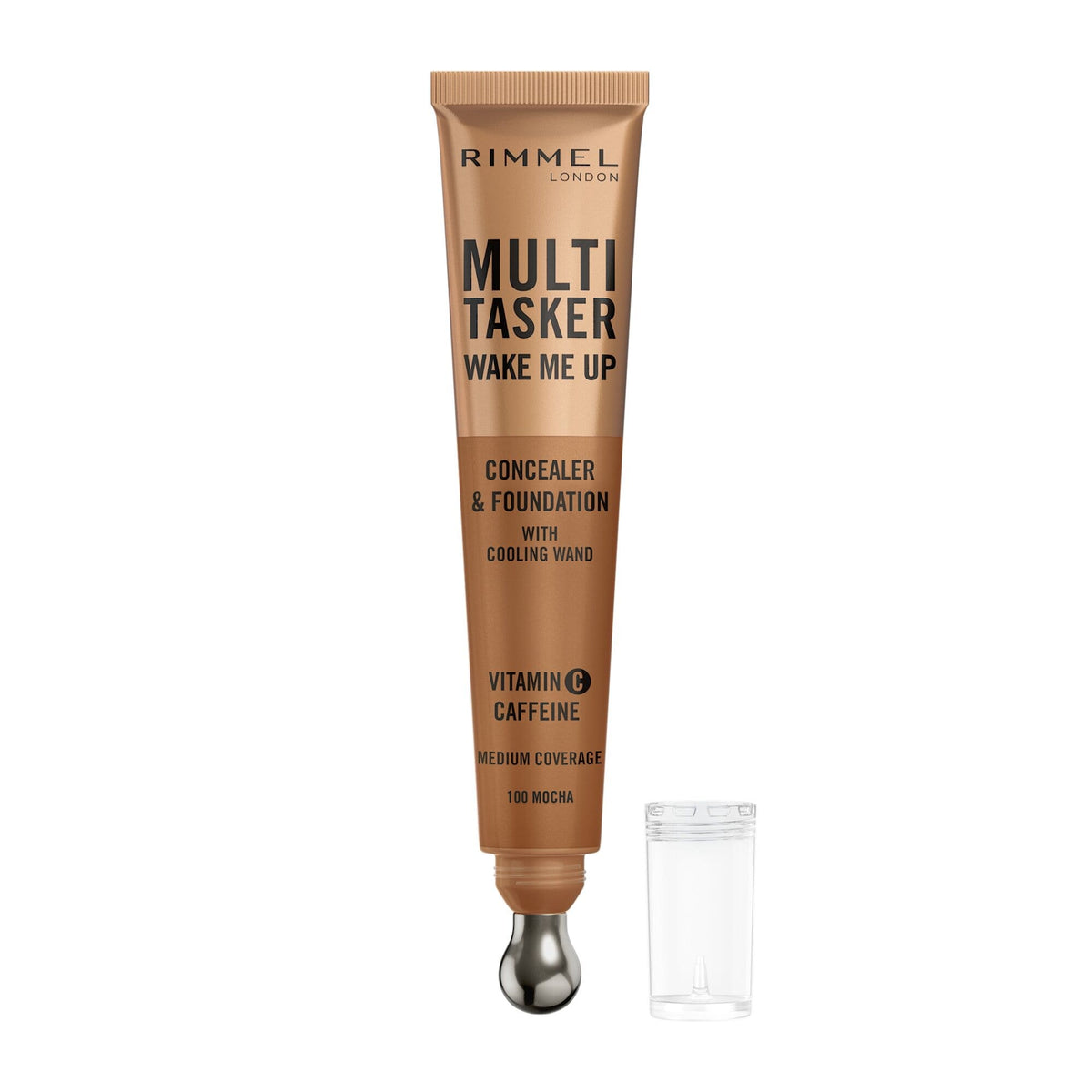 Rimmel Multi-tasker Wake Me Up Correttore & Fondotinta Formula Vegana 100 Mocha 20ml-2