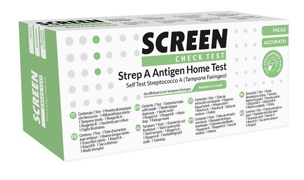 Strep a Antigen Home Test Determinazione Qualitativa Antigeni Streptococco a da Tampone Faringeo 1 Pezzo-1