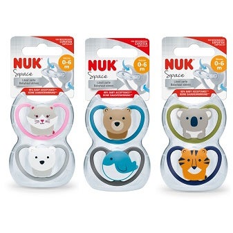 Nuk Succhietto Space Silicone 0-6 Mesi 2 Pezzi-2