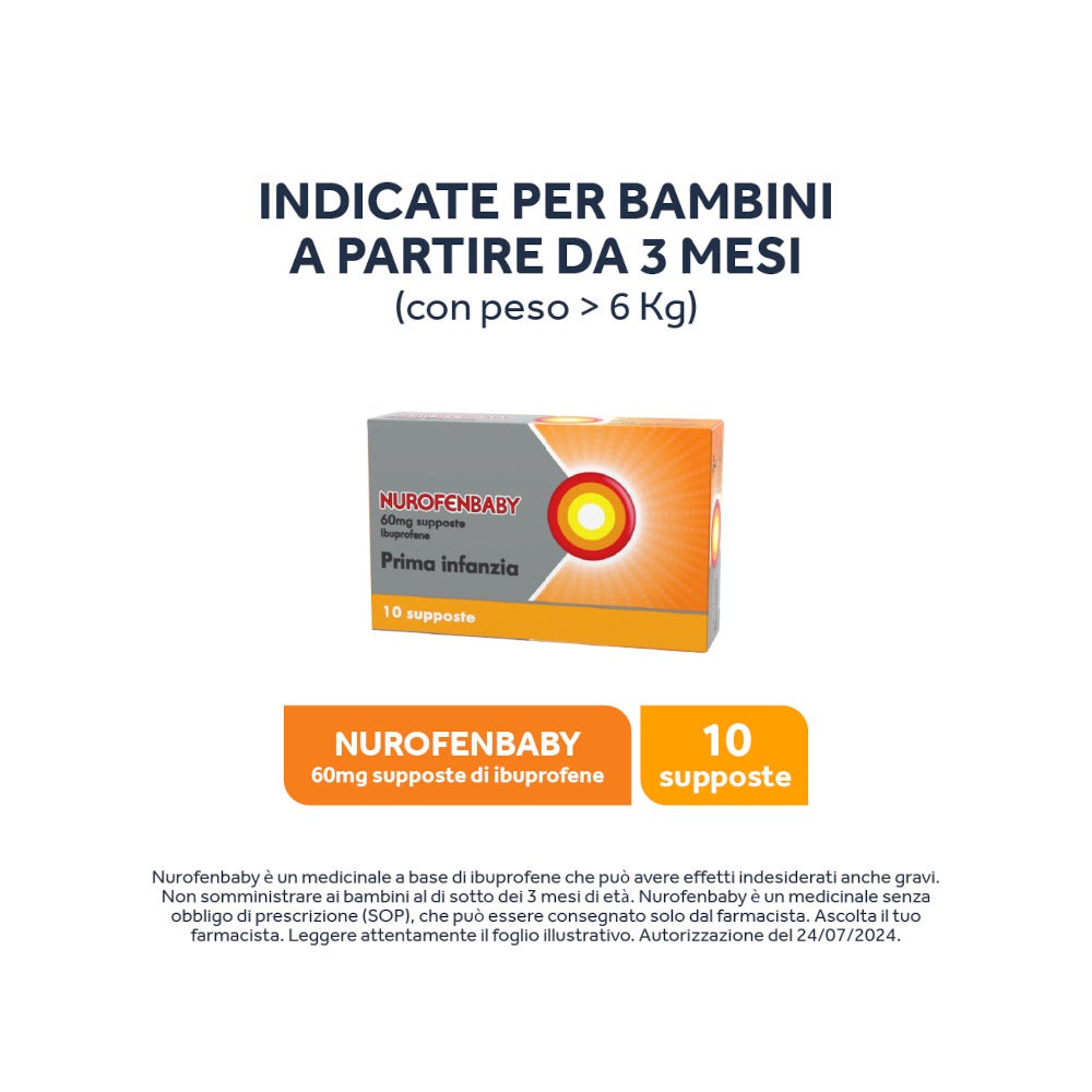 Nurofenbaby 10 Supposte Prima Infanzia 60mg-14