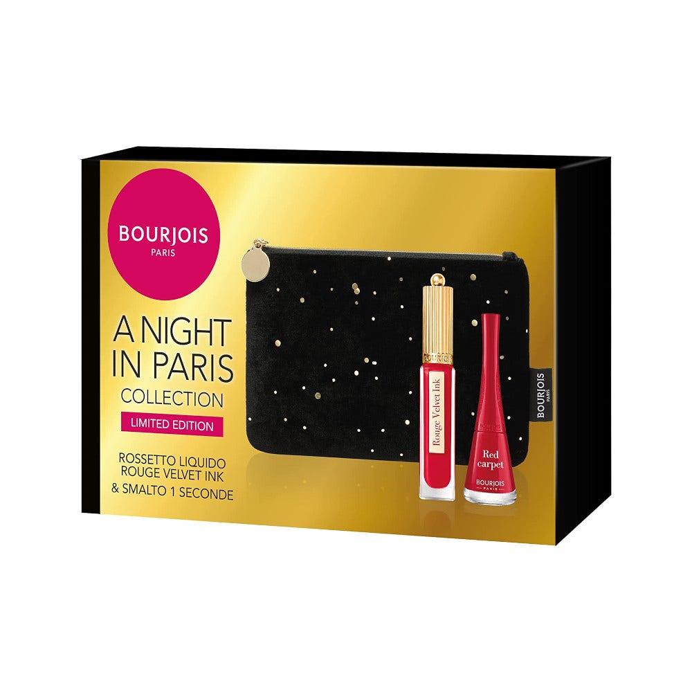 Bourjois Kit Pochette + Rossetto Liquido 3,5ml + Smalto One Second 9ml-1