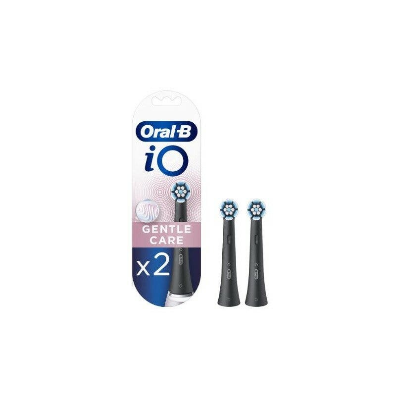 Oral-B iO Gentle Care Confezione da 2 Testine di Ricambio Nere-1