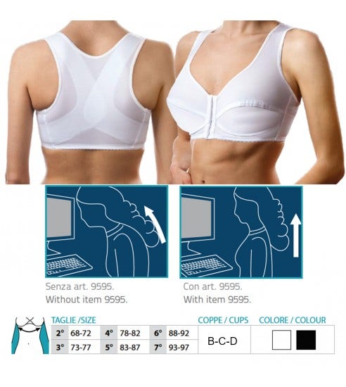 Orione Reggiseno Raddrizzaspalle B Nero Ref. 9595 Taglia 6-1