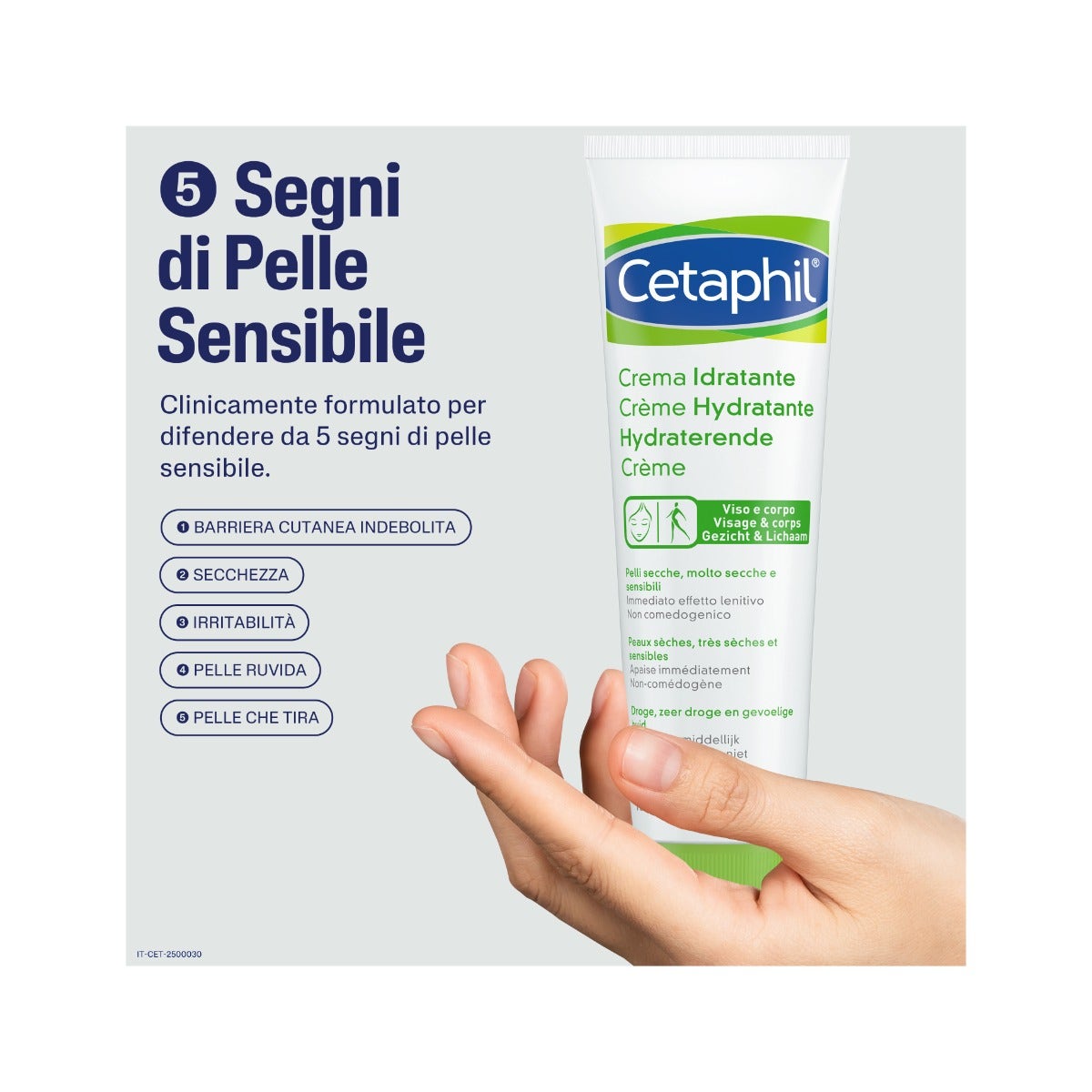 Cetaphil Crema Idratante Pelle Secca Viso E Corpo 100g-9