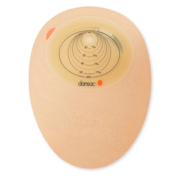 Dansac NovaLife 1 Sacca Monopezzo Aperta Per Colostomia Opaca Midi 70mm 10-55-1