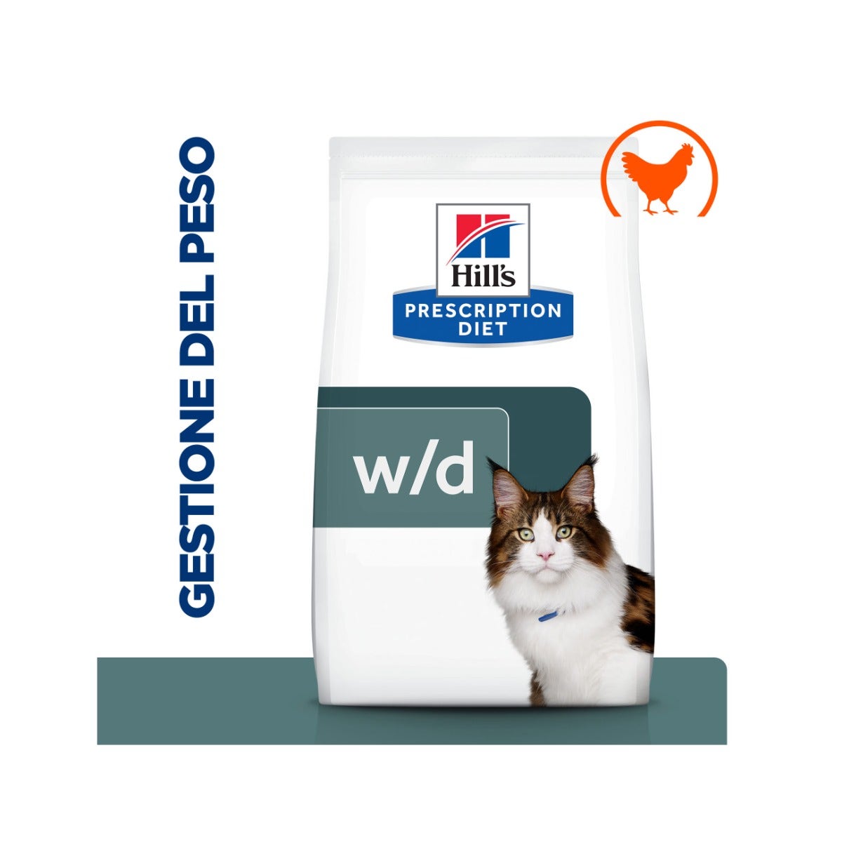 Hill's Prescription Diet W/D Multi-benefit Crocchette Pollo Per Gatti Sacco 3kg-3