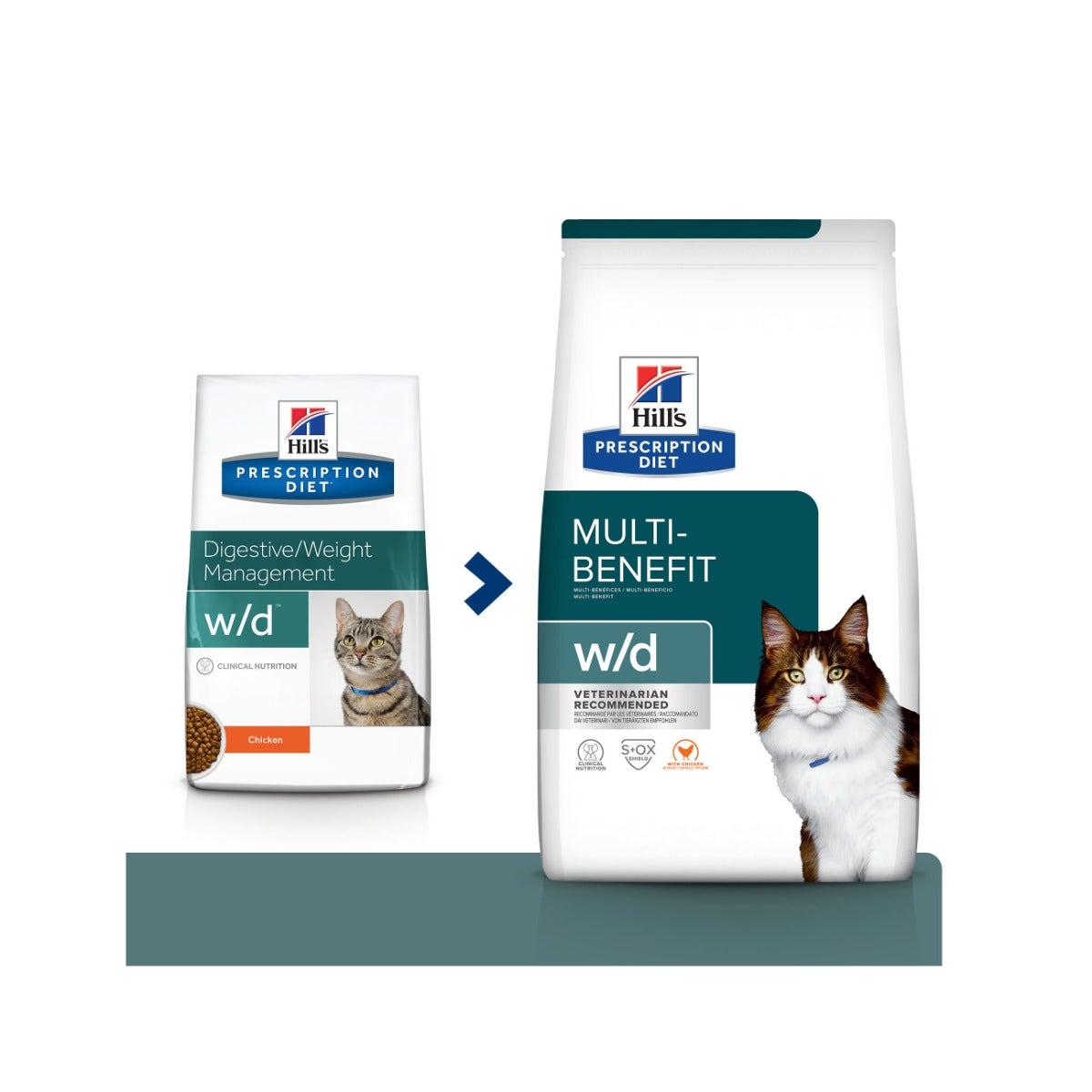 Hill's Prescription Diet W/D Multi-benefit Crocchette Pollo Per Gatti Sacco 3kg-2