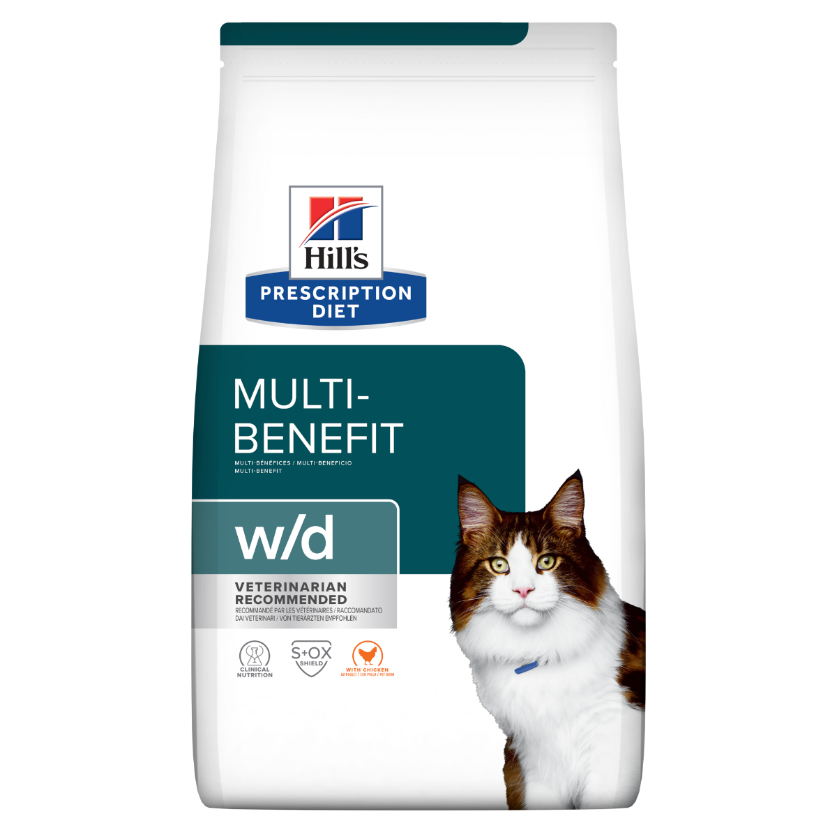 Hill's Prescription Diet W/D Multi-benefit Crocchette Pollo Per Gatti Sacco 3kg-0