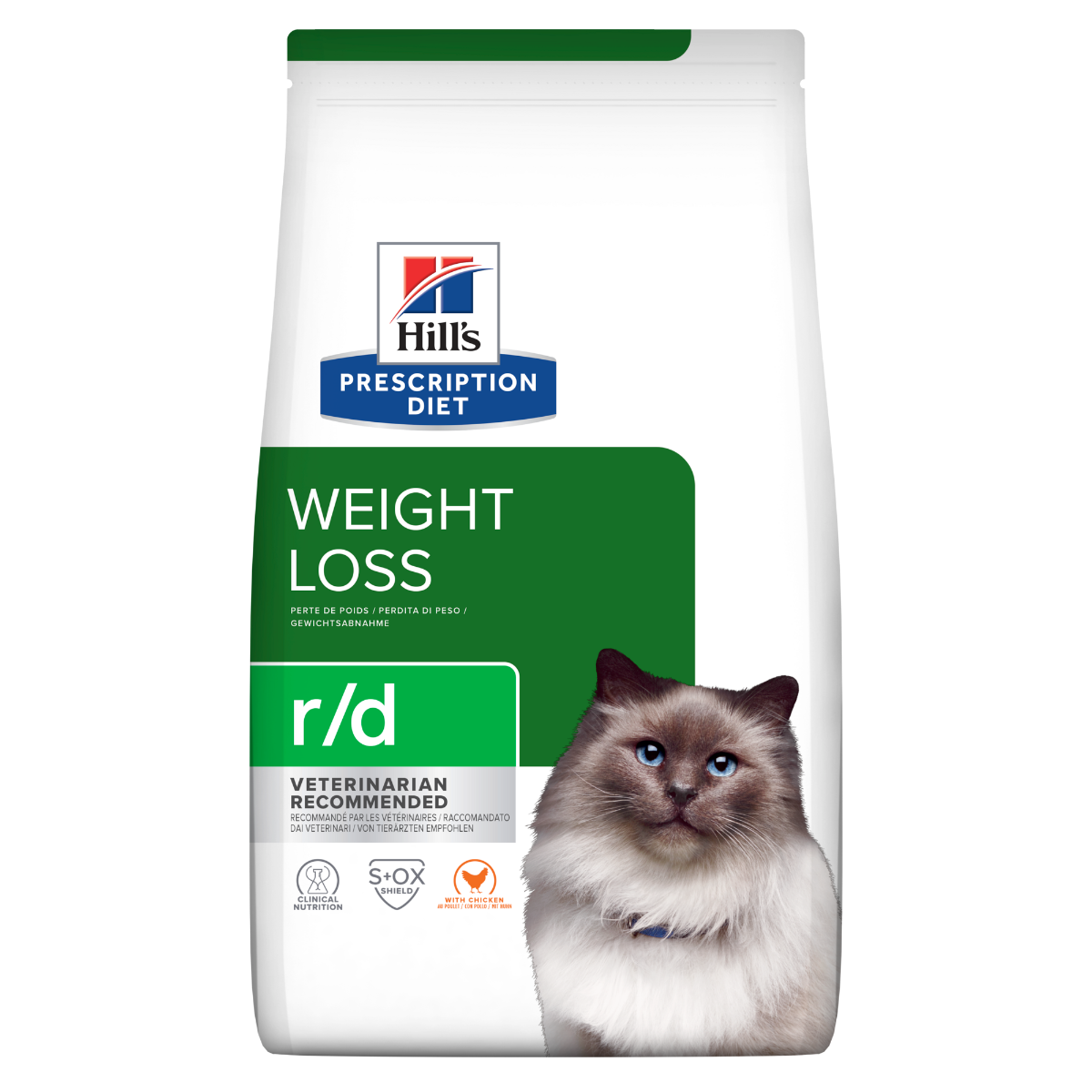 Hill's Prescription Diet R/D Weight Loss Crocchette Per Gatti Sacco 3kg-0