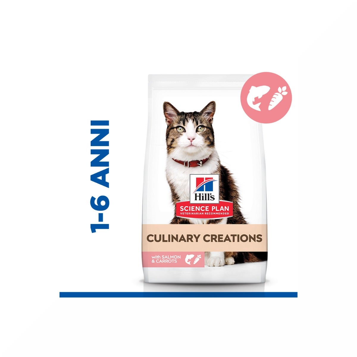 Hill's Science Plan Culinary Creations Medium Adult Crocchette per Gatti con Salmone E Carote 1,5Kg-2