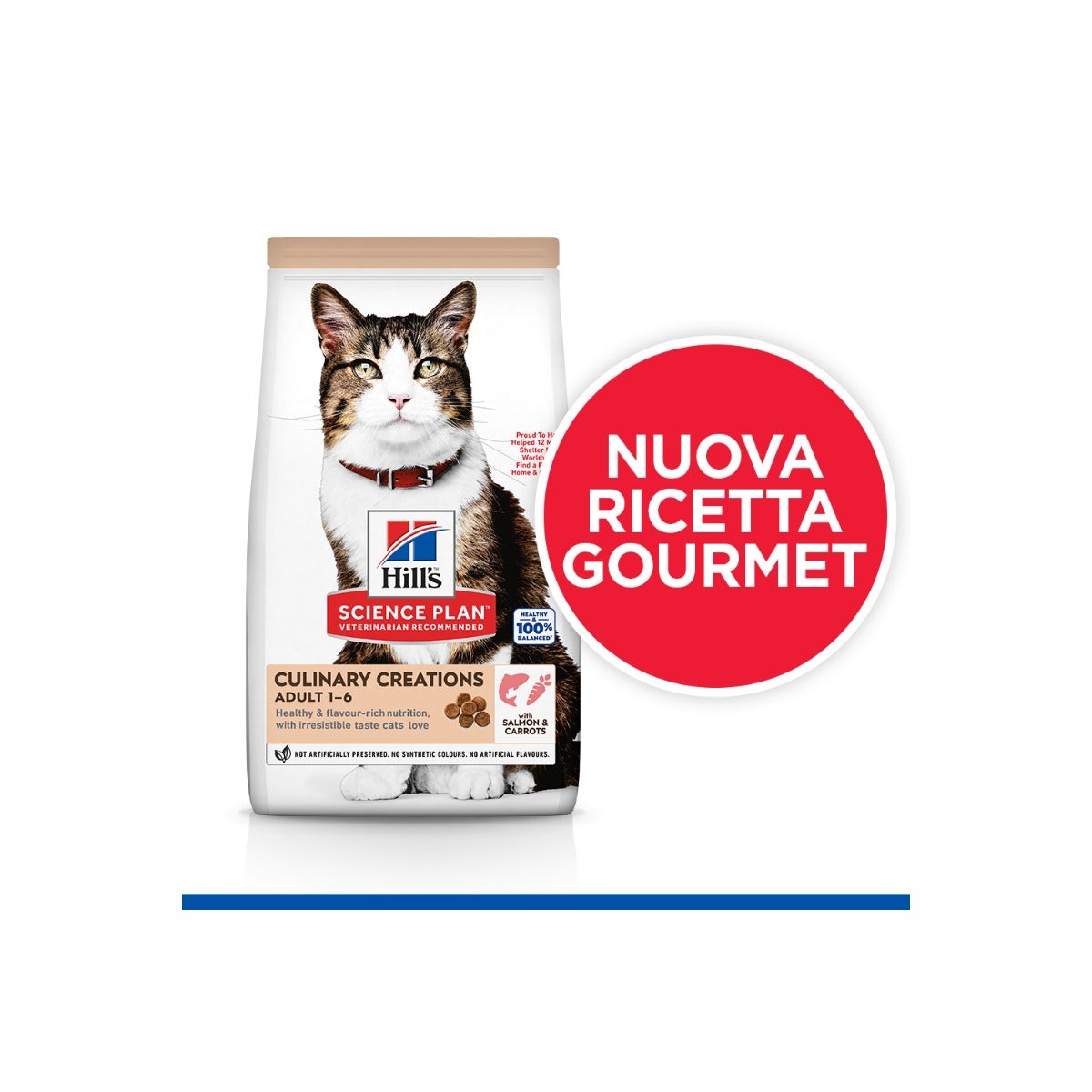 Hill's Science Plan Culinary Creations Medium Adult Crocchette per Gatti con Salmone E Carote 1,5Kg-3