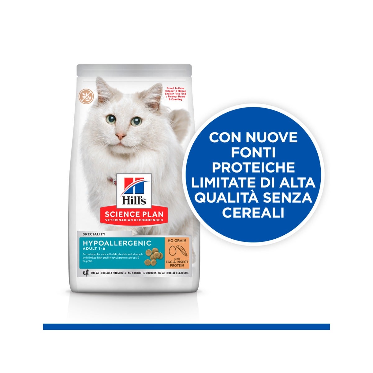 Hill's Science Plan Hypoallergenic Adult Alimento Secco Per Gatti Con Uova E Insetti 7Kg-2