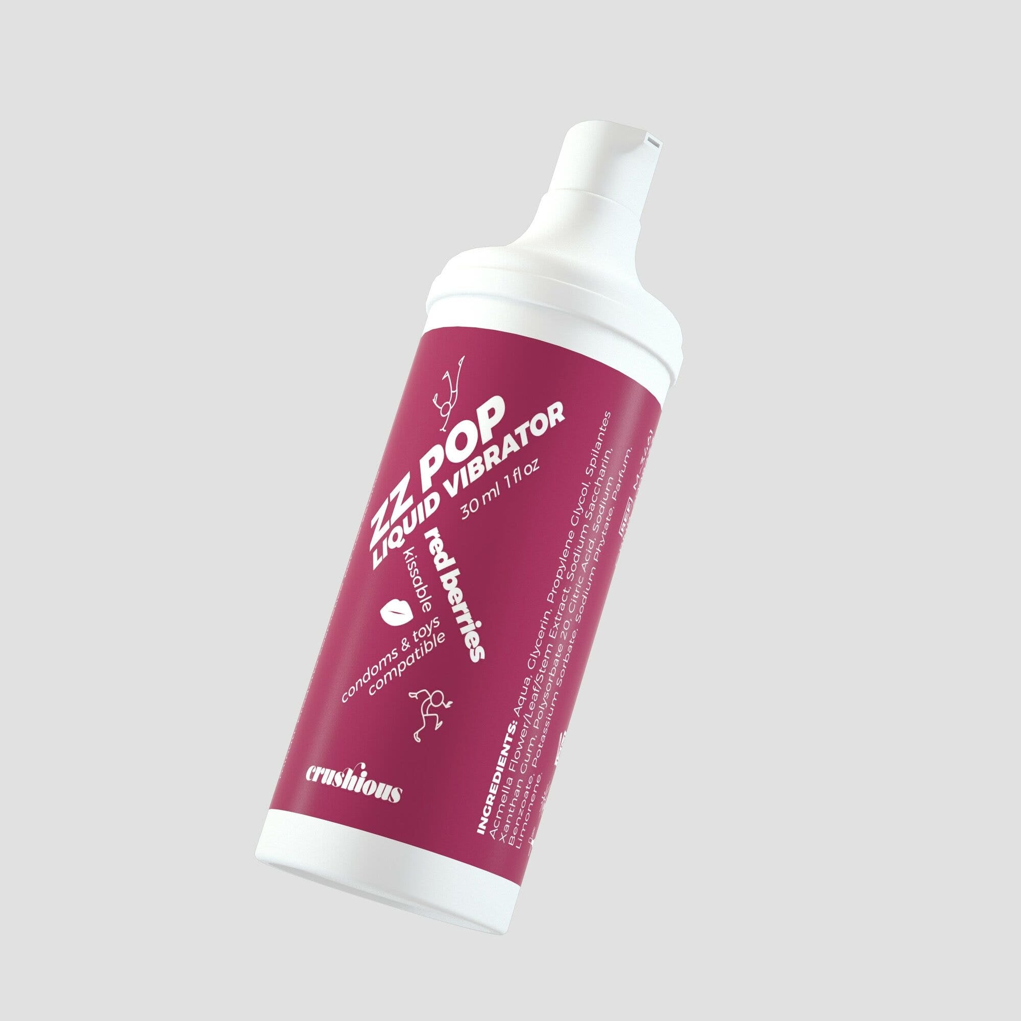 Crushious Vibratore Liquido Zz Pop Aromatizzato Frutti Rossi 30ml-1