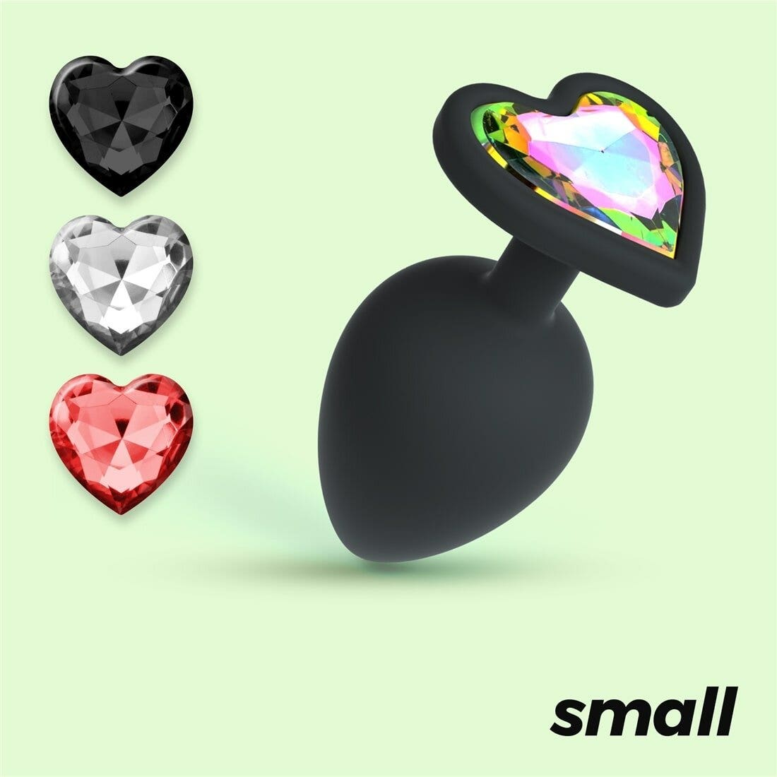 Crushious Cuore Plug Anale Piccolo Con 4 Gioielli Intercambiabili-2