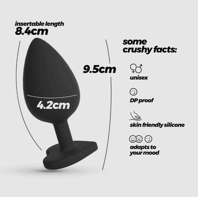 Crushious Cuore Plug Anale Grande Con 4 Gioielli Intercambiabili-6
