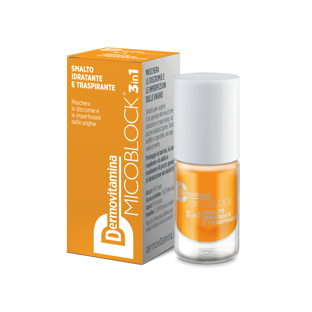 Dermovitamina Micoblock 3 In 1 Smalto Idratante E Traspirante Giallo 5ml - 4