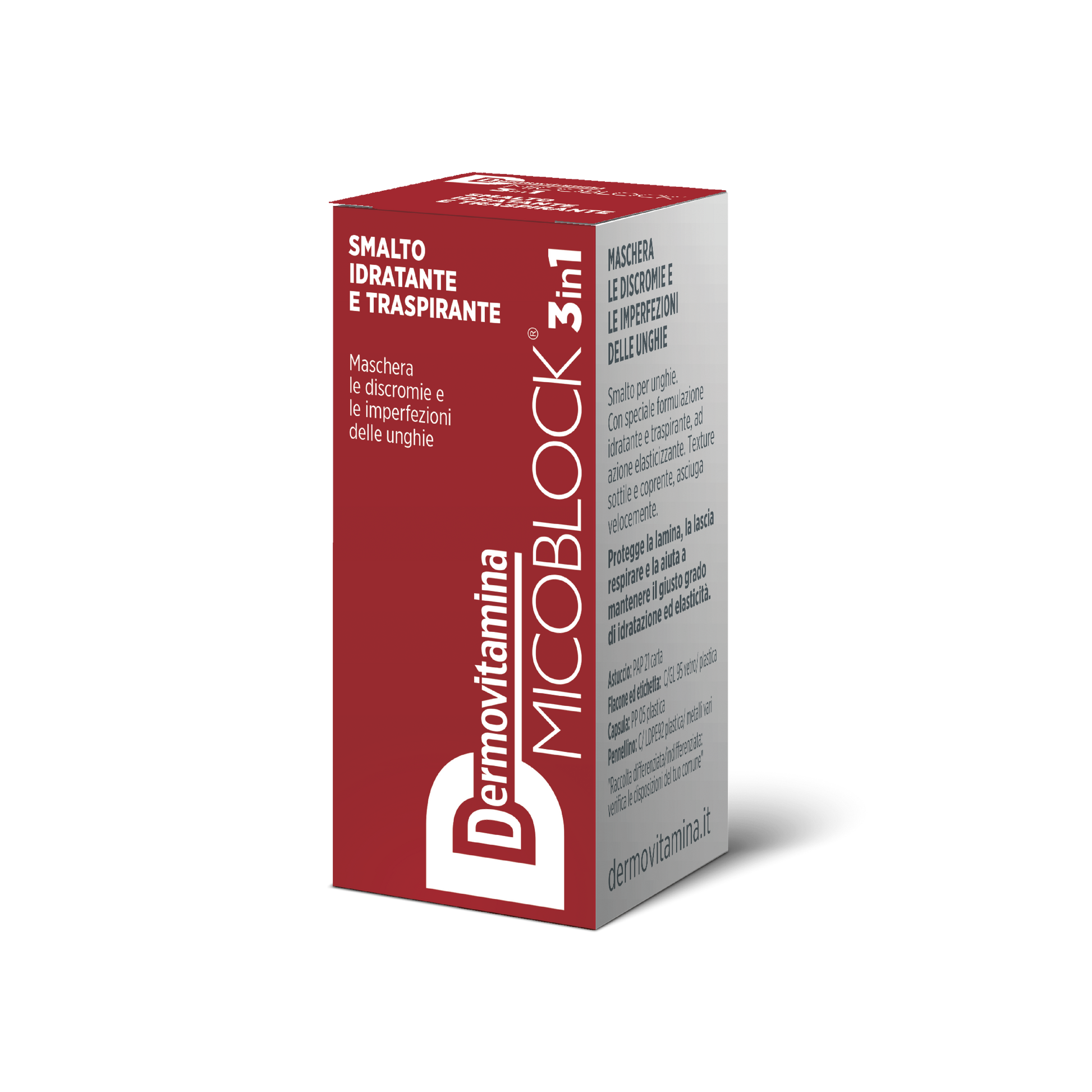 Dermovitamina Micoblock 3 In 1 Smalto Idratante E Traspirante Rosso Mattone 5ml - 7