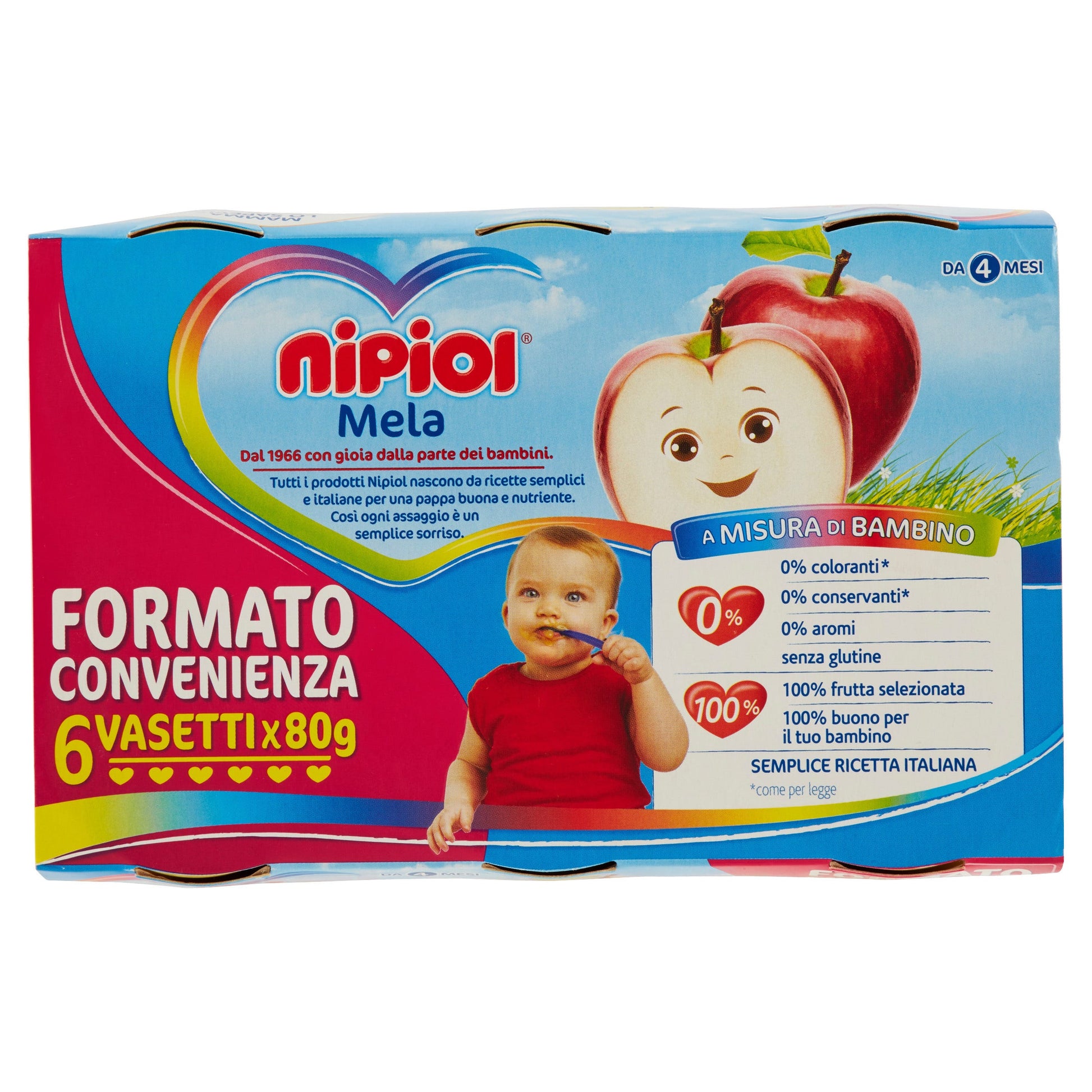 Nipiol Omogeneizzato Mela 6x80g  - 1