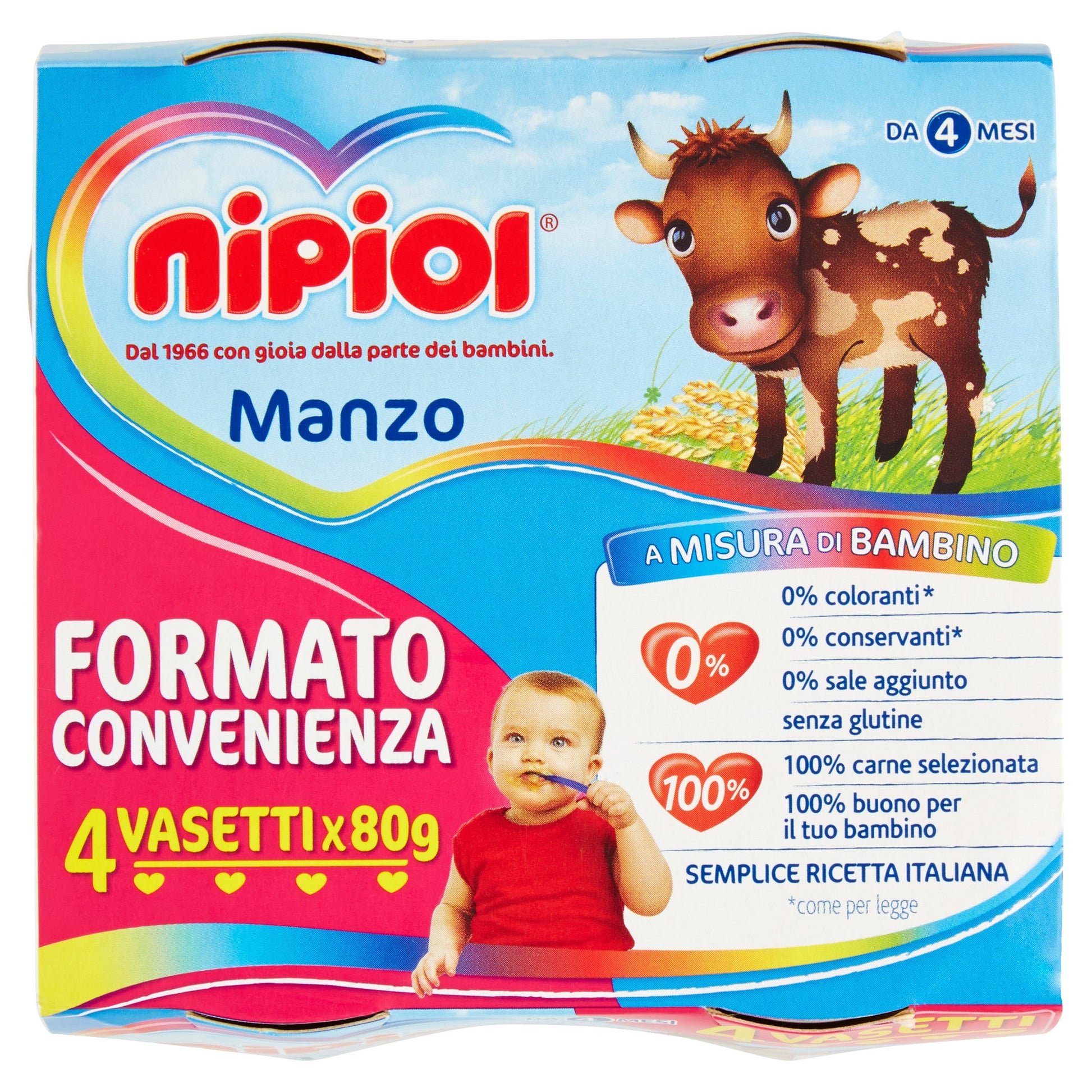 Nipiol Omogeneizzato Manzo 4x80g - 2