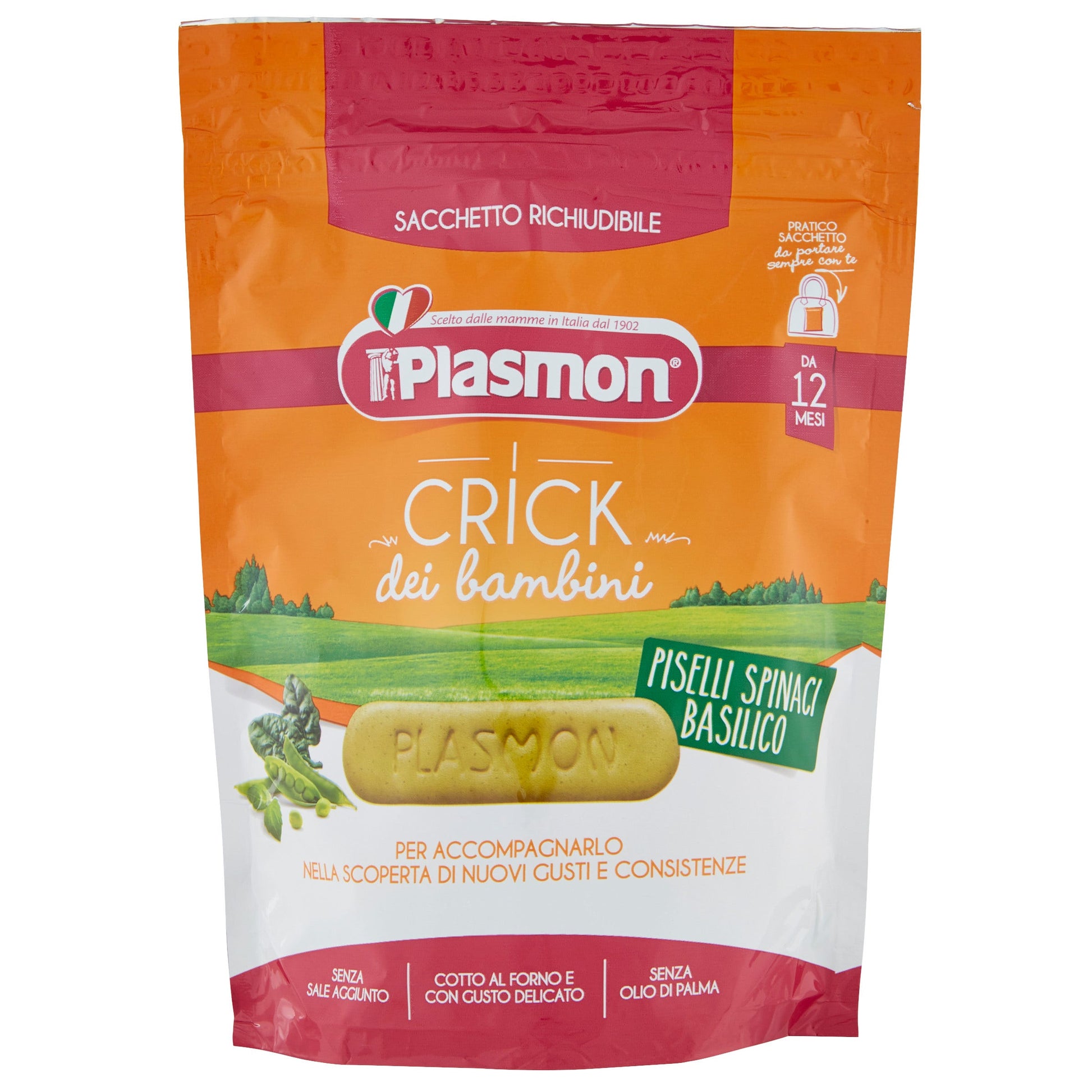 Plasmon Crick Piselli Spinaci Basilico 100g 12 Mesi+  - 1