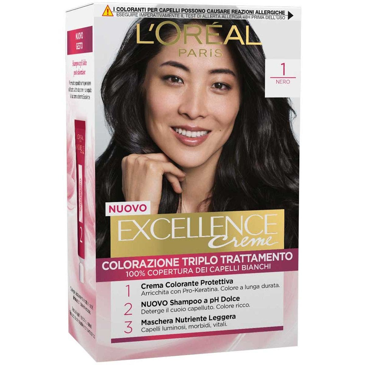 L'Oréal Paris Excellence Tinta Capelli 1 Nero 1 Pezzo  - 1