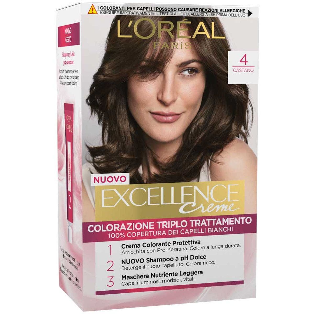 L'Oréal Paris Excellence Tinta Capelli 04 Castano 1 Pezzo  - 1