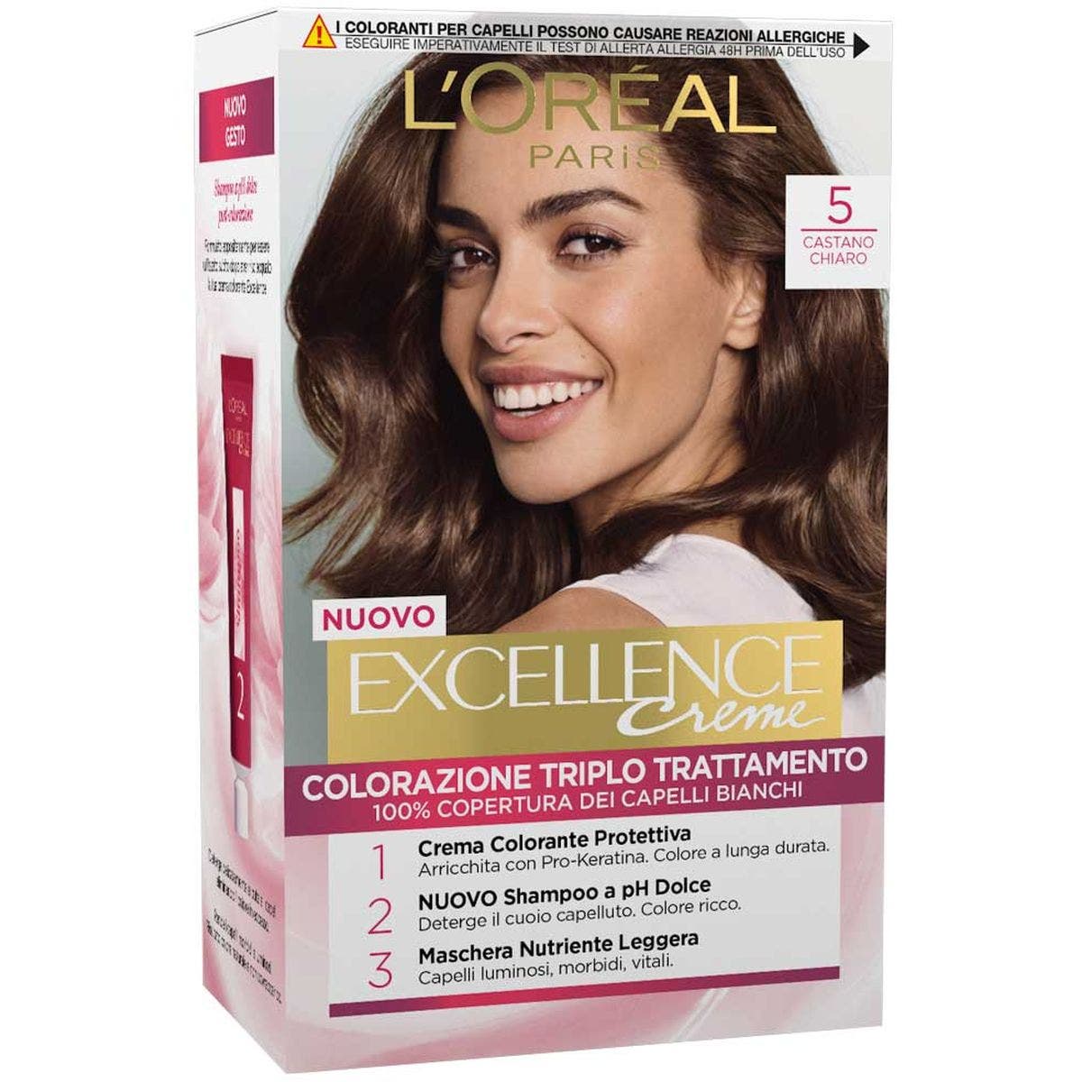 L'Oréal Paris Excellence Tinta Capelli 5 Castano Chiaro 1 Pezzo  - 1