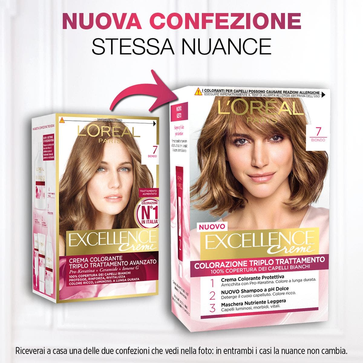 L'Oréal Paris Excellence Tinta Capelli 7 Biondo 1 Pezzo  - 2