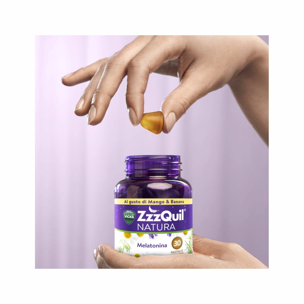 ZzzQuil NATURA™ Integratore Naturale Per Il Sonno Mango E Banana 30 Pastiglie Gommose-3