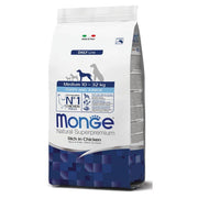 Monge Ricco Di Pollo Cibo Secco Per Cani Cuccioli Taglia Media Sacco 3 Kg-1