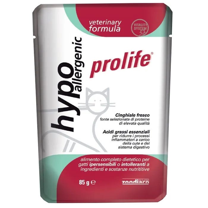 Prolife Veterinary Hypoallergenic Cibo Umido Per Gatti Bustina 85g-1