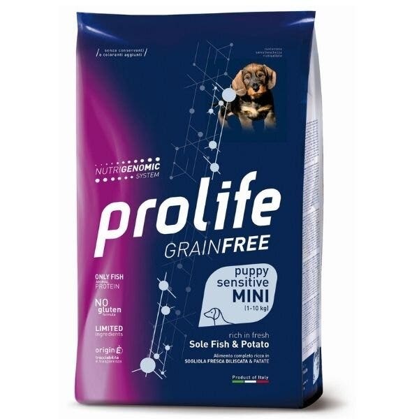 Prolife Grain Free Sensitive Sole Fish & Potato Cibo Secco Per Cani Cuccioli Taglia Piccola Sacco 7 Kg-2