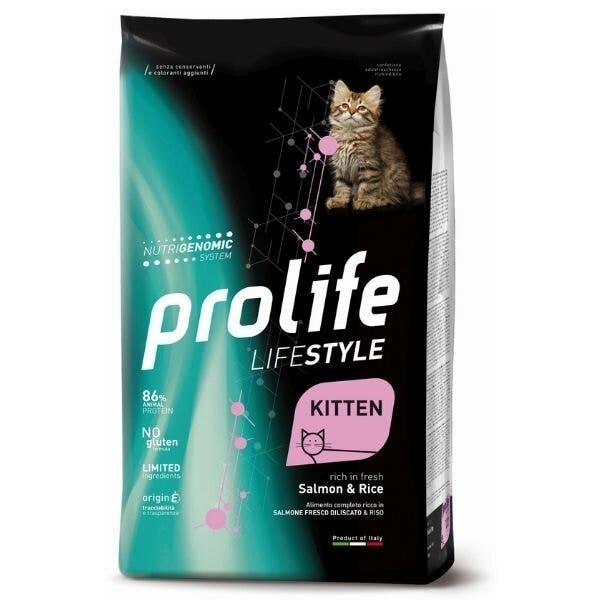 Prolife Lifestyle Salmone E Riso Cibo Secco Per Gattini Sacco 7 Kg-2