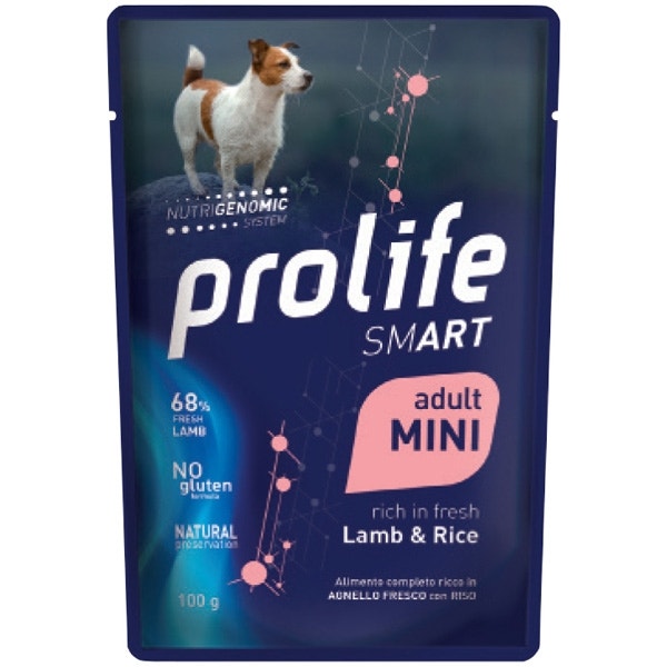 Prolife Smart Agnello Fresco Con Riso Cibo Umido Per Cani Adulti Taglia Mini Bustina 100g-1