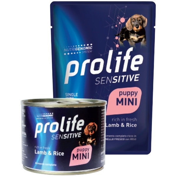 Prolife Sensitive Agnello Fresco Con Riso Cibo Umido Per Cuccioli Taglia Piccola Bustina 100g-1
