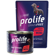 Prolife Grain Free Manzo Fresco Con Patate Cibo Umido Per Cani Adulti Taglia Mini Lattina 200g-1